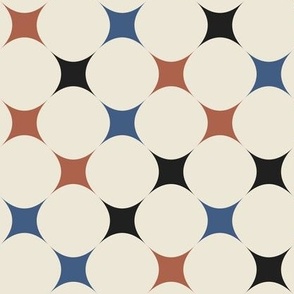 Black Brown Blue Star Check Pattern | Checkered