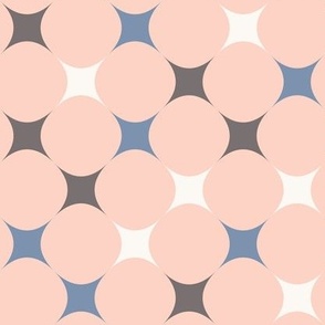 Girly Pink and Blue Star Check Pattern | Checkered