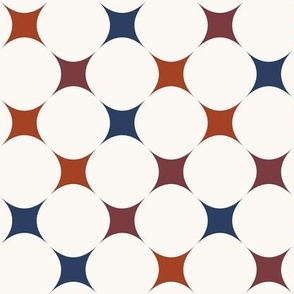 Red Orange Blue Modern Geometric Star