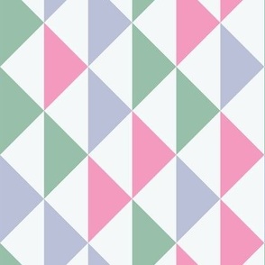 Pastel Pink Green and Purple Geometric Triangles | Geometric Diamonds