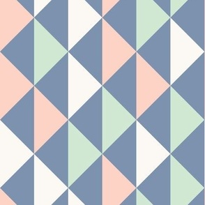 Cute Pastel Pink Green and Blue Geometric Triangles | Geometric Diamonds