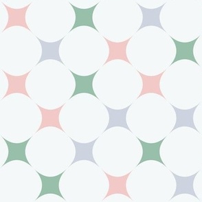 Pastel Pink and Green Geometric Star