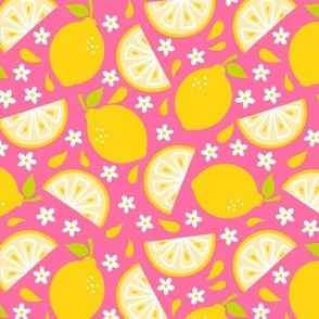 Juicy Lemon on Pink (Medium Scale)