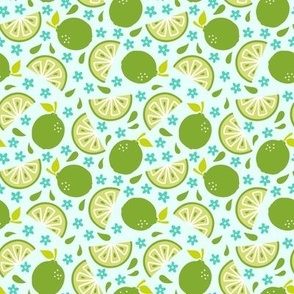 Juicy Lime on Aqua (Small Scale)