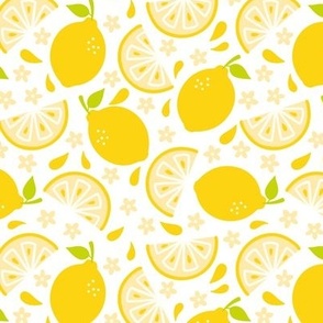 Juicy Lemon on White (Medium Scale)