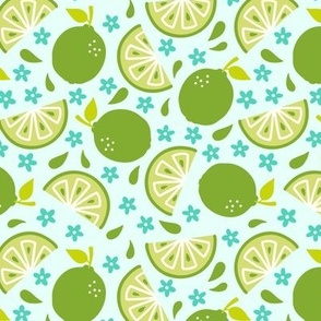 Juicy Lime on Aqua (Medium Scale)