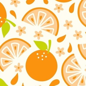 Juicy Orange on Cream (Large Scale)