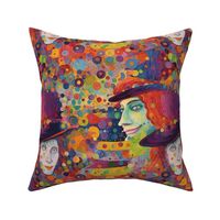 embrace rainbow madness with the mad hatter inspired by seurat