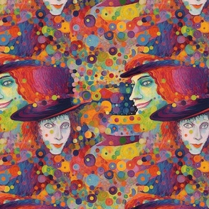 embrace rainbow madness with the mad hatter inspired by seurat