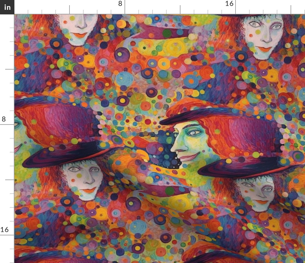 embrace rainbow madness with the mad hatter inspired by seurat