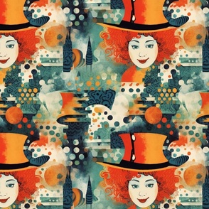 when the mad hatter smiles inspired by seurat