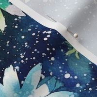 seurat inspired falling snowflake flowers