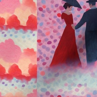 very victorian vintage valentine inspired by seurat