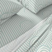 Serene Soft Green Cream Wave Swirl Design