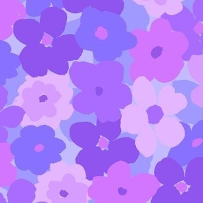 254 Flat Flowers purple