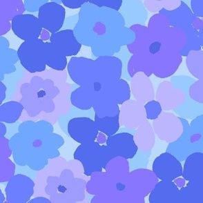 254 Solid Flowers blue