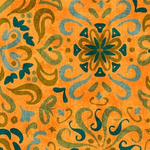 Persian tapestry tangerine