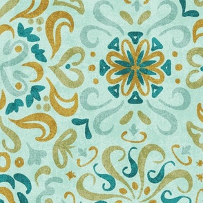 Persian tapestry sea foam 