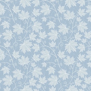 Serene Maple Leaves blue medium