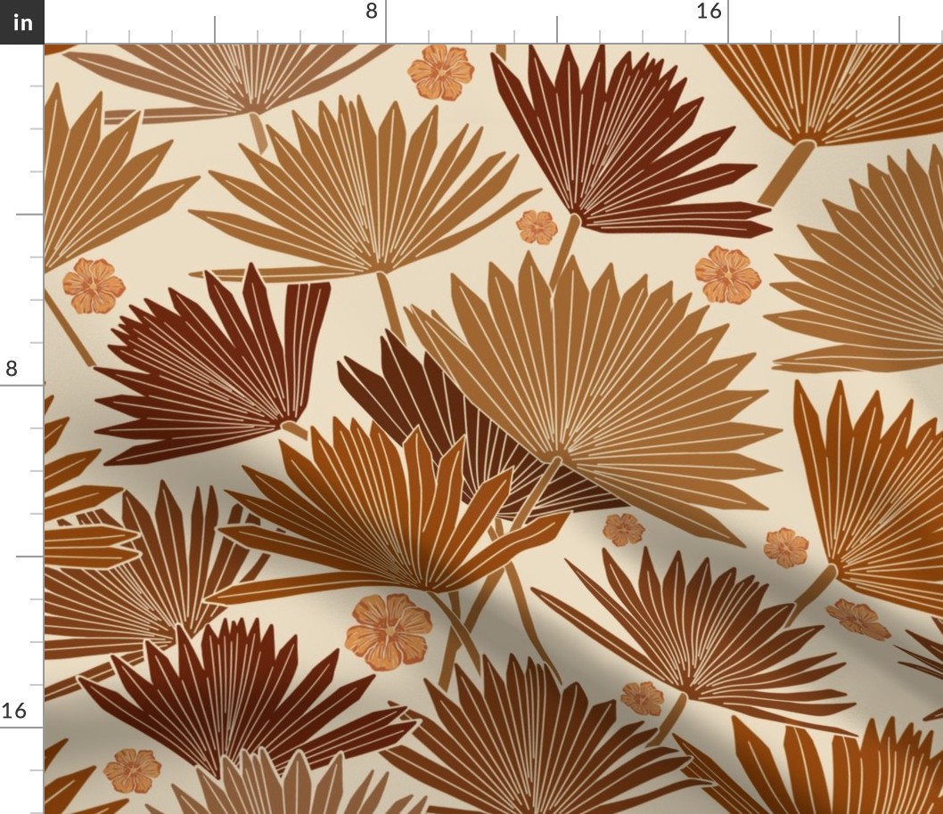 Dry Palm Leaves in Boho Tones - Big Size