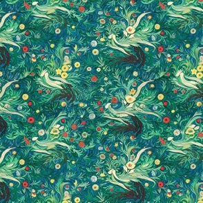 green floral botanical inspired by van gogh