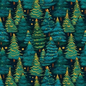 victorian christmas tree forest inspired by van gogh