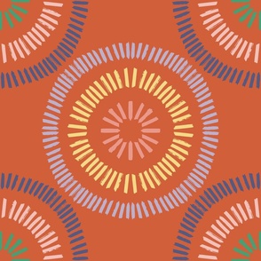 Orange Geometric Line Burst