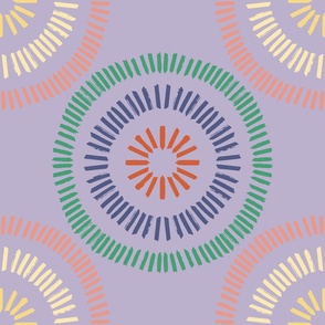 Light Purple Geometric Line Burst