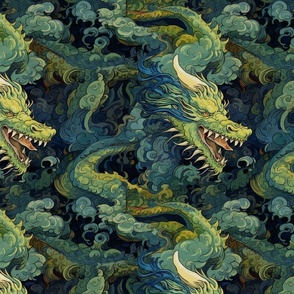 green dragon prowl inspired by van gogh