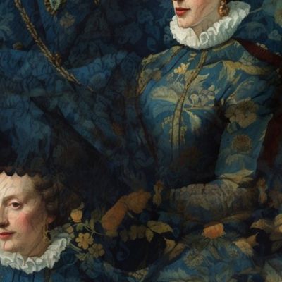 portrait of queen elizabeth tudor inspired by van gogh