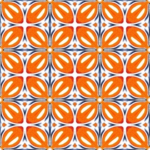 Orange Fox Flower - 9 square