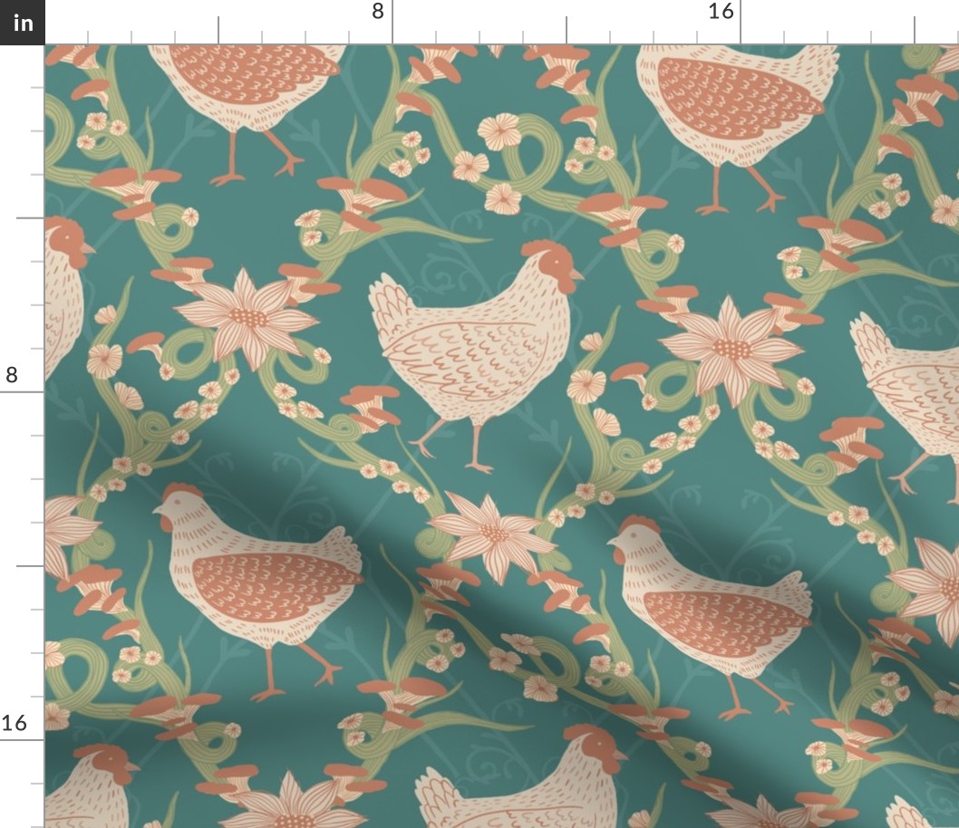 Whismical Chicken Wallpaper