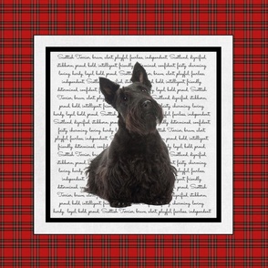 Scottie Traits Quilt/Pillow Panel