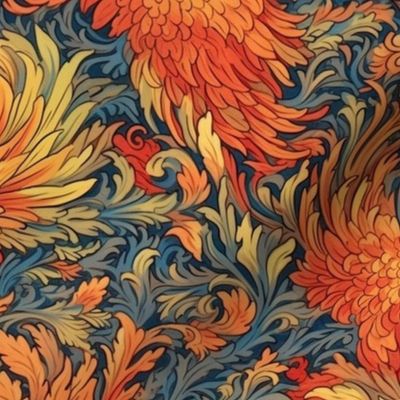 phoenix fire bird inspired by van gogh