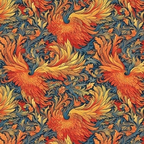 phoenix fire bird inspired by van gogh