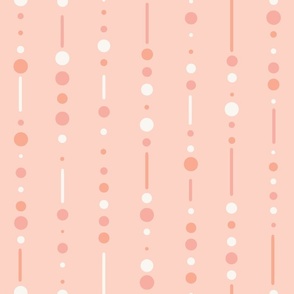 Modern Geometric Pink Dots and Lines