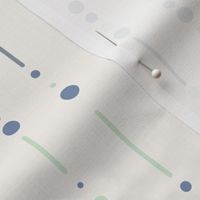 Minimal Gender Neutral Blue Geometric Dots and Lines with Light Green