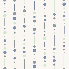 Minimal Gender Neutral Blue Geometric Dots and Lines with Light Green