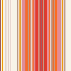 70s striped pattern  - reds