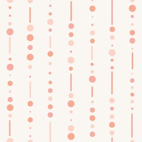 Modern Geometric Pink Pastel Dots and Lines