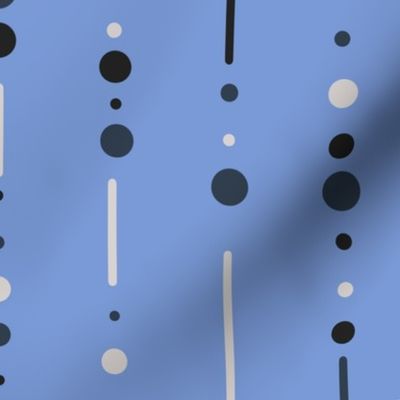 Modern Geometric Blue Dots and Lines