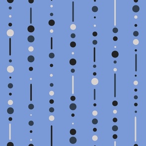 Modern Geometric Blue Dots and Lines