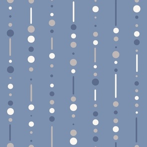 Modern Geometric Blue Dots and Lines