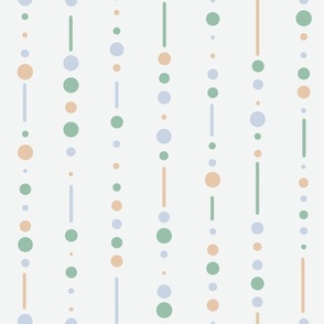 Modern Geometric Green Dots and Lines
