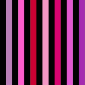 Multicoloured stripes - pinks