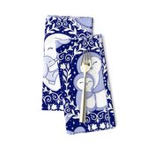     Mother’s love, Mother’s Day design  white and dark blue -cute animals  - bunny -koala - penguin - sloth - home decor - party - floral.