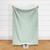 Small - Cute Afghan Hound with bow and flowers on light minty green and white checkerboard - Pets Dogs - dog check
