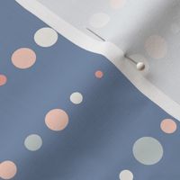 Modern Geometric Pink and Blue Dotted Stripes