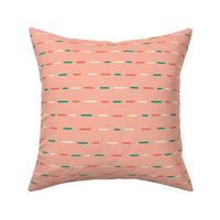 Dots Lines Pink Coral Teal