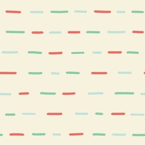 Dotted Lines Coral Teal